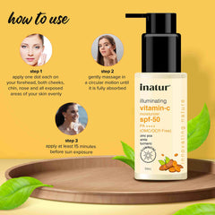 how to use inatur vitamin c spf 50